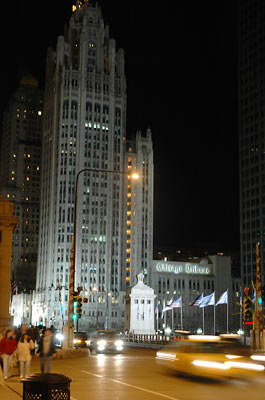 Downtown at night